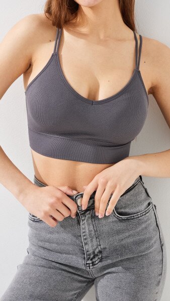 Купить Топ женский CY9606 One Size Серый Артикул: 2000999517006 Фото №1