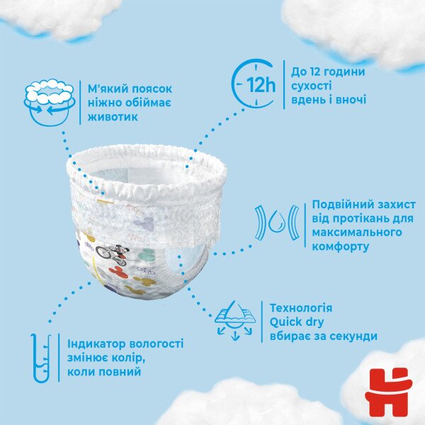 Купити Трусики-підгузки Huggies Pants 4 Jumbo 4(9-14)36 2558141 9-14 кг для хлопчиків 36 шт. (5029053564265) Артикул: 5029053564265 Фото №12