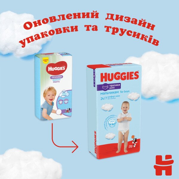 Купити Трусики-підгузки Huggies Pants 4 Jumbo 4(9-14)36 2558141 9-14 кг для хлопчиків 36 шт. (5029053564265) Артикул: 5029053564265 Фото №7