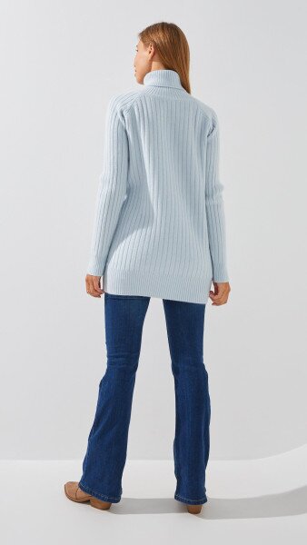 Купити Туніка однотонна жіноча 06 One Size Блакитний Артикул: 2000999290183 Фото №4