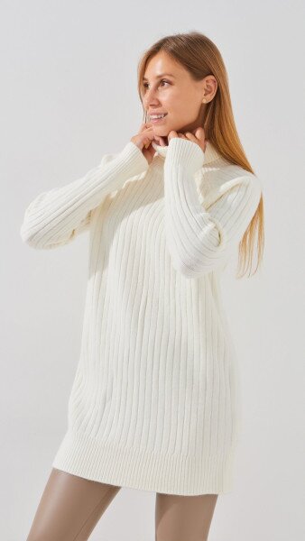 Купить Туника однотонная женская 06 One Size Молочный Артикул: 2000999165900 Фото №3