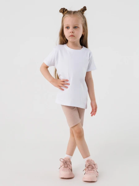 Велотреки однотонні для дівчинки First Kids 0001 116 см Кавовий (2000990441577S)  Фото №3