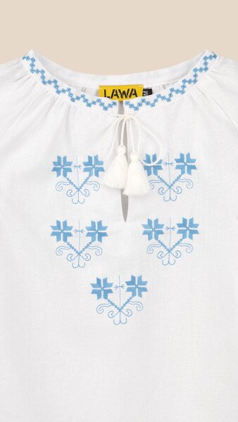 Купить Вышиванка рубашка женская LAWA E-WB02322 XS Белый Артикул: 2000999228292 Фото №8