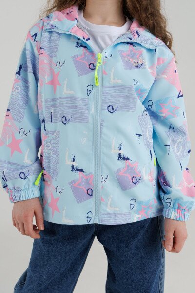 Купить Ветровка для девочки 67 104 см Голубой (2000990283238D) Артикул: 2000990283238 Фото №2