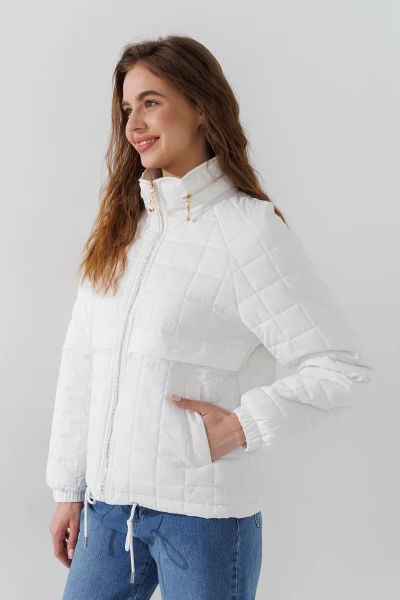 Ветровка плащевка женская On me 2462 XL Белый  Фото №1