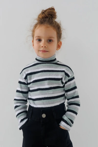 Водолазка з візерунком дитяча Happy Kids 4480 110 см Оливковий (2000989897057W)  Фото №0