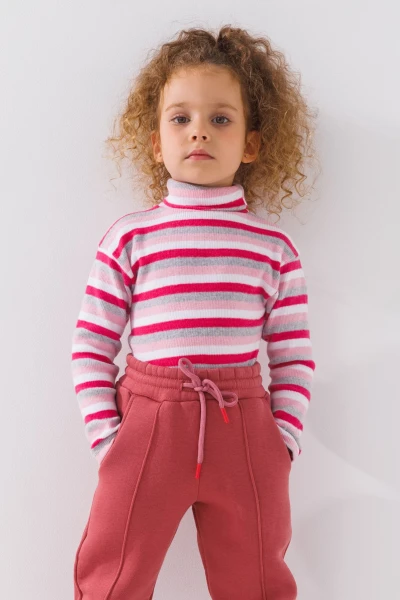 Водолазка с узором детская Happy Kids 4480 110 см Розовый (2000990608420W)  Фото №0