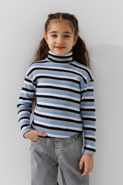 Купить Водолазка с узором детская Happy Kids 4480 110 см Серо-голубой Артикул: 2000990907479 Фото №1