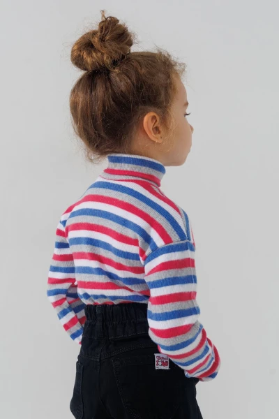 Водолазка з візерунком дитяча Happy Kids 4480 110 см Синій (2000990608260W)  Фото №2