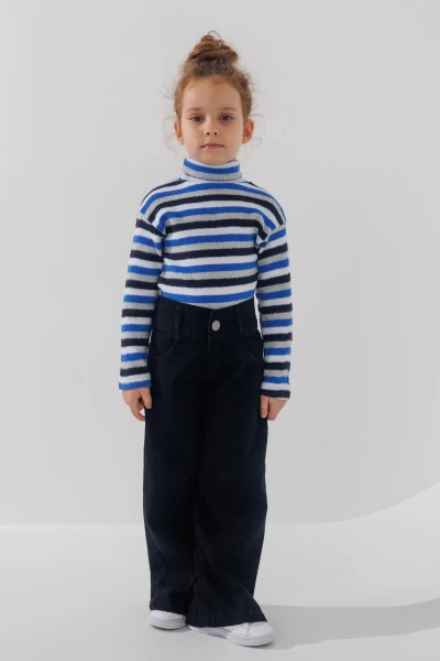 Водолазка с узором детская Happy Kids 4480 110 см Темно-синий (2000989896548W)  Фото №1