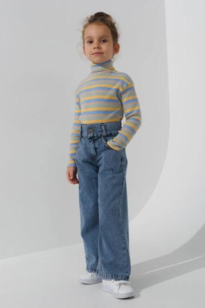 Водолазка з візерунком дитяча Happy Kids 4480 110 см Жовто- блакитний (2000990608383W)  Фото №1