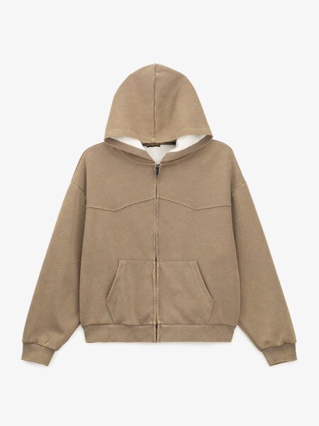 Купить Худи однотонный мужской GENUA G01220-0004 M Бежевый Артикул: 2000999464683 Фото №6