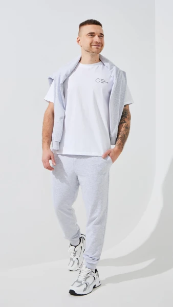 Купити Худі однотонний чоловічий GENUA G01223-0004 3XL Сірий Артикул: 2000999473463 Фото №4