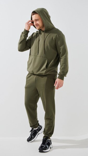 Купить Худи однотонный мужской GENUA G01223-0004 S Хаки Артикул: 2000999473364 Фото №4
