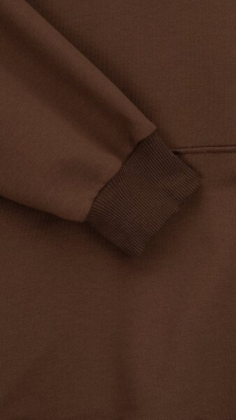 Купить Худи однотонный мужской GENUA G01223-0005 S Коричневый Артикул: 2000999474125 Фото №9