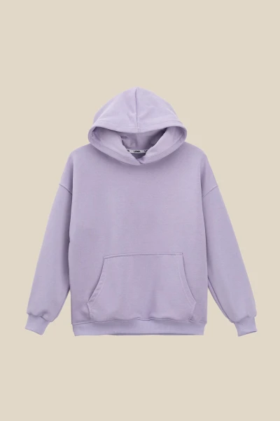 Худи однотонный для девочки LAWA GBC02327 128 см Лавандовый  Фото №0