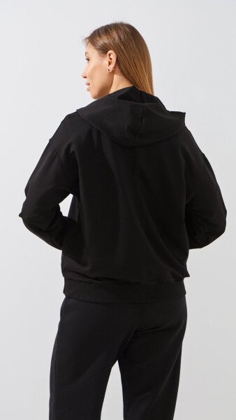 Купить Худи однотонный женский GENUA G01138-0005 XS Черный Артикул: 2000999488696 Фото №5