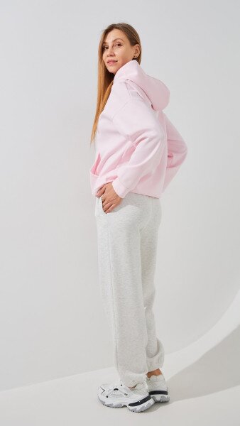 Купить Худи однотонный женский GENUA G01138-0006 XL Розовый Артикул: 2000999427619 Фото №3