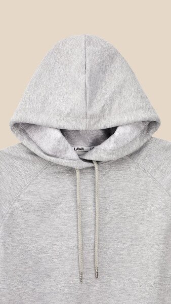 Купить Худи однотонный женский LAWA WBC02461 XS Серый меланж Артикул: 2000999452727 Фото №9