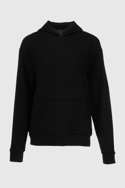 Купить Худи однотонный женский 242024-K XS Черный (2000990661814D) Артикул: 2000990661814 Фото №6