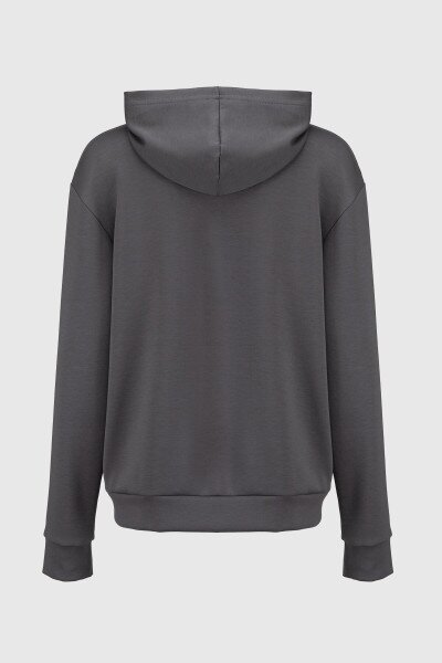 Купить Худи однотонный женский 242024-K XS Графитовый (2000990661876D) Артикул: 2000990661876 Фото №10