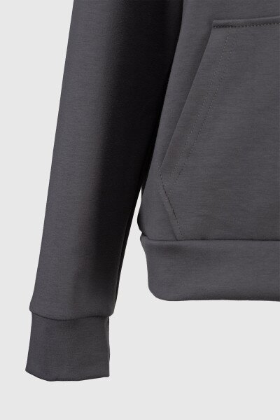 Купить Худи однотонный женский 242024-K XS Графитовый (2000990661876D) Артикул: 2000990661876 Фото №9