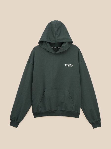 Купить Худи с принтом мужской LAWA P-MB02360 S Зеленый Артикул: 2000999608582 Фото №1