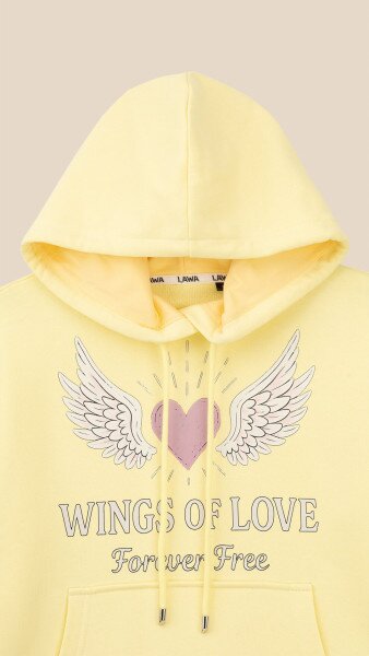 Купить Худи с принтом для девочки LAWA P-GB02337 134 см Лимонный Артикул: 2000999310584 Фото №7