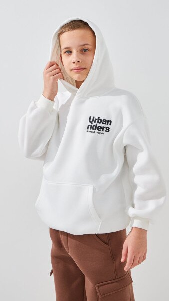 Купити Худі з принтом для хлопчика LAWA P-BB02331 152 см Молочний Артикул: 2000999403156 Фото №3