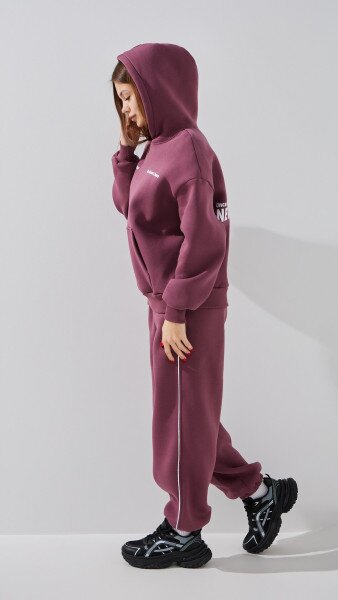 Купити Худі з принтом жіночий LAWA P-WT02308 XS Сливовий Артикул: 2888000030276 Фото №5
