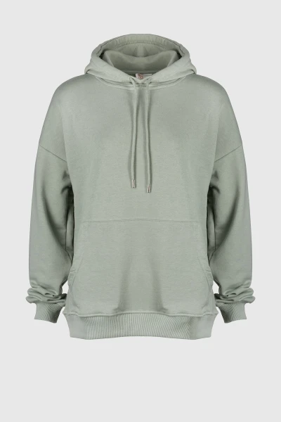 Худі однотонний жіночий On me Onme-04 baza 4XL Оливковий (2000990760852D)  Фото №6