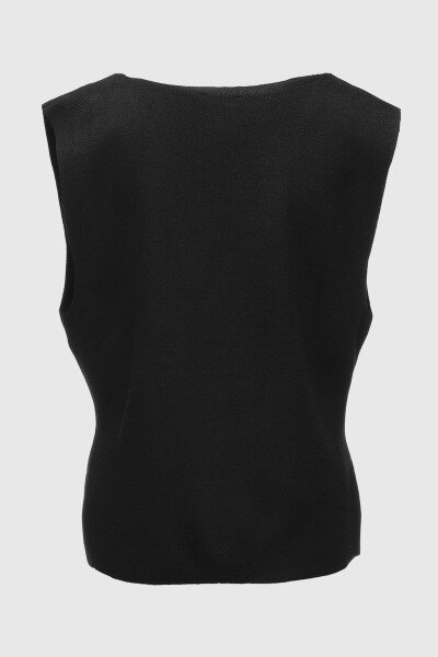 Купити Жилет однотонний трикотажний жіночий Park karon 10840 One size Чорний (2000990651198D) Артикул: 2000990651198 Фото №9
