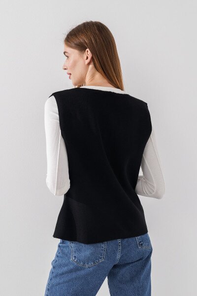 Купити Жилет однотонний трикотажний жіночий Park karon 10840 One size Чорний (2000990651198D) Артикул: 2000990651198 Фото №5