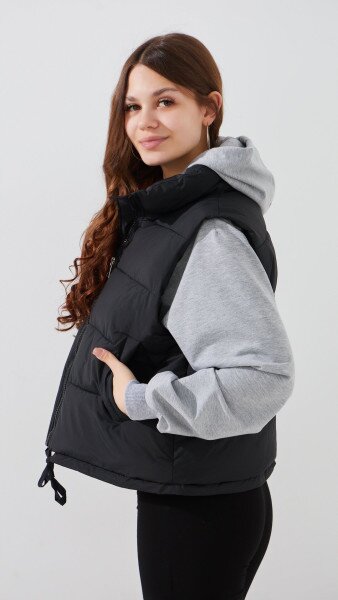 Купить Жилет плащевка однотонный женский LAWA WBC02494 2XL Черный Артикул: 2000999500657 Фото №5