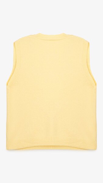 Купить Жилет трикотажный однотонный женский 2506 One Size Лимонный Артикул: 2000999201486 Фото №9