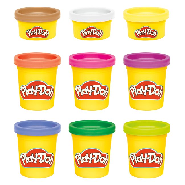 9 баночек с массой для лепки Play-Doh F7966 Разноцветный  Фото №1
