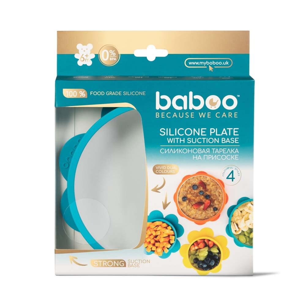 Купити Тарілка силіконова BABOO 9-024 з протиковзкою основою 15см, бірюза, 6+ міс (5057778090240) Артикул: 5057778090240 Фото повноекранне №5