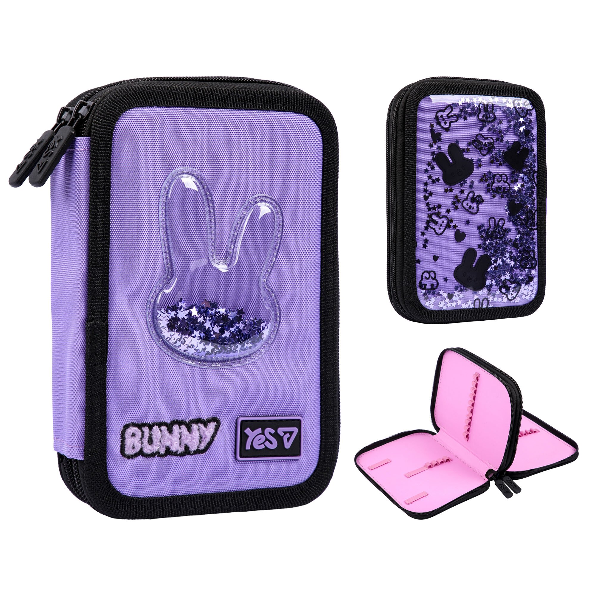Купити Пенал твердий подвійний Shiny Bunny Yes 533708 Різнокольоровий Артикул: 5056574462329 Фото повноекранне №1