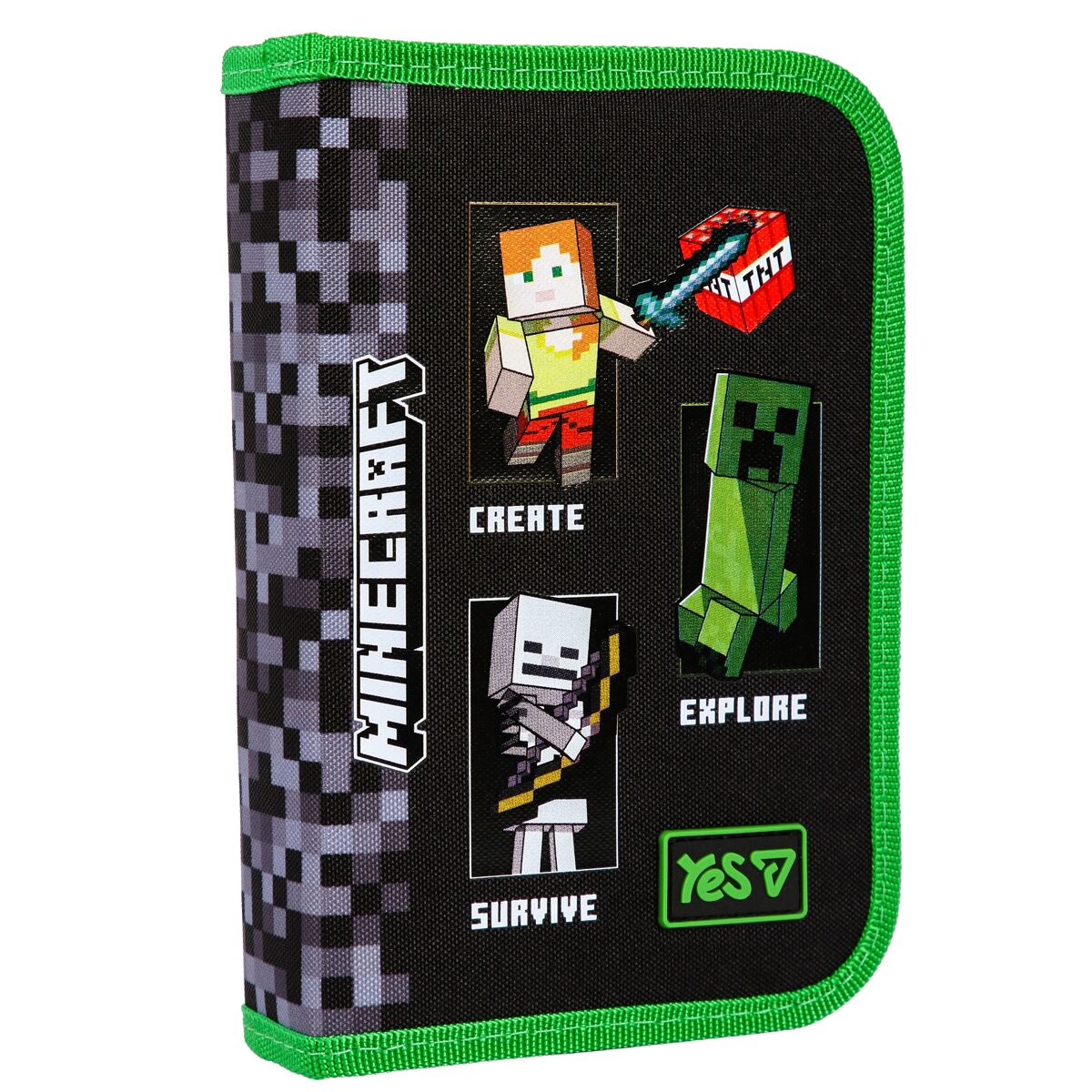 Купити Пенал твердий одинарний з клапаном Minecraft Reality Yes 533733 Різнокольоровий Артикул: 5056574462572 Фото повноекранне №2