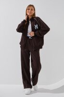 Спортивні штани палаццо жіночі LAWA WTC02424 XS Темно-коричневий