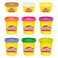 9 баночек с массой для лепки Play-Doh F7966 Разноцветный  Фото №0