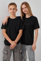 Футболка однотонная унисекс ALG 3254062 146 см Черный