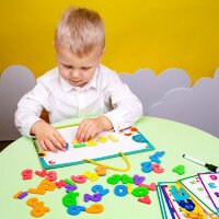 Магнитный набор &quot;Математика с маркером&quot; Vladi Toys VT5411-16 (4820234763177)  Фото №1