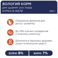 Вологий корм для собак Club 4 Paws для цуценят з куркою в желе 100 г 8897 (4820083908897)  Фото №1