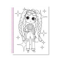 Набір для творчості серія &quot;COLORING FUN&quot; розмальовка з олівцями на пружині &quot;Для дівчат&quot; Апельсин НТ-39-01 Різнокольоровий  Фото №0