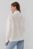 Джемпер однотонний жіночий Femme 1017 S Білий (2000989871279D)  Фото №3