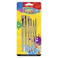 Набор кисточек школьных в блистере COLORINO 89415PTR/1 6 шт (5907808889415)(SC)