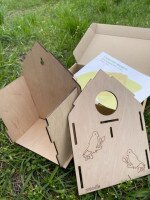 Купить Скворечник для птичек Woodis 23х21х17 см Ш-01 (2000989669449) Артикул: 2000989669449 Миниатюра фотографии № 4