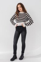 Джемпер с узором женский Femme 2020 One Size Молочно-черный (2000990221421D)  Фото №0