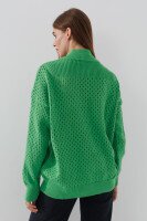 Джемпер однотонний жіночий Femme 1017 S Зелений (2000989871293D)  Фото №2